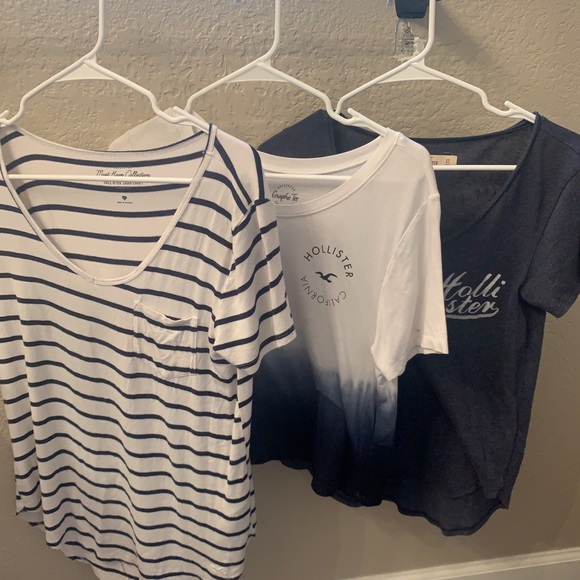 3 barley worn hollister t-shirts - Picture 1 of 6